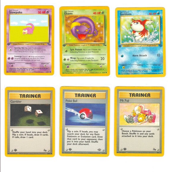 6 Card Lot Pokémon 1999 Original Set 1st Edition Excellent Condition - Picture 1 of 8